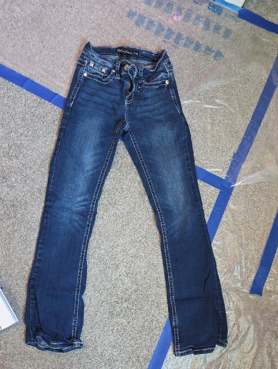 Stella Parker Denim - Straight Leg Women's Jeans in Dark Blue